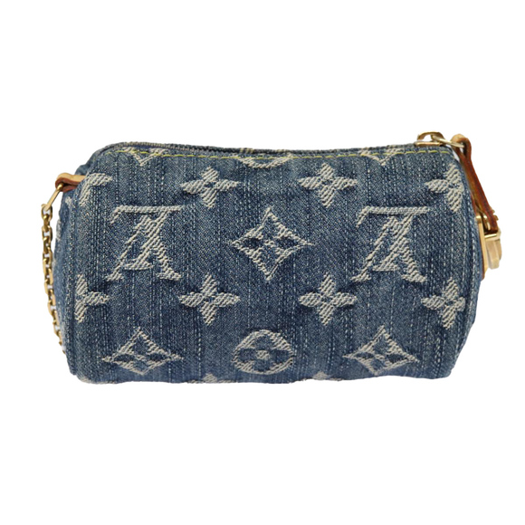 LOUIS VUITTON Monogram Denim Trousse Speedy Pouch Blue M95082 LV Auth 87601A - Picture 2 of 16